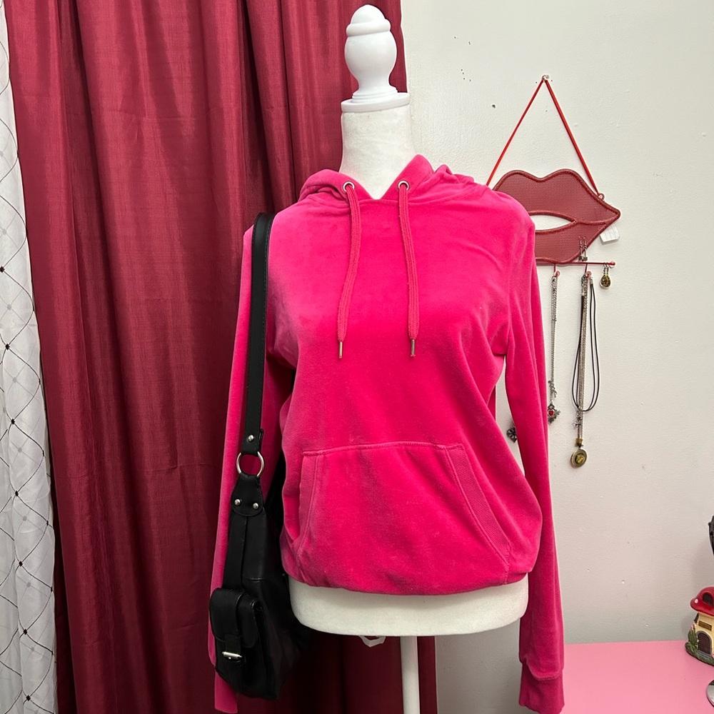 Hot Pink Velour Hoodie💋